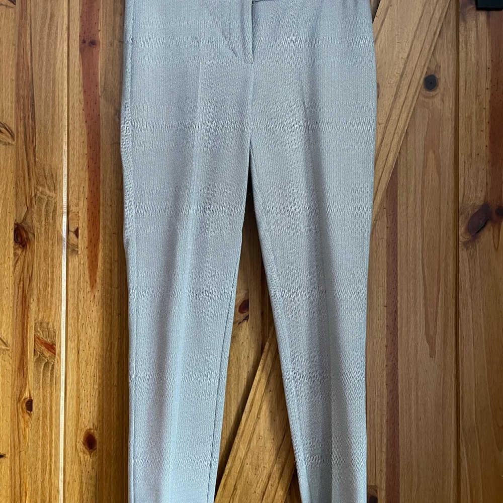 Amanda & Chelsea Gray Herringbone Trousers
